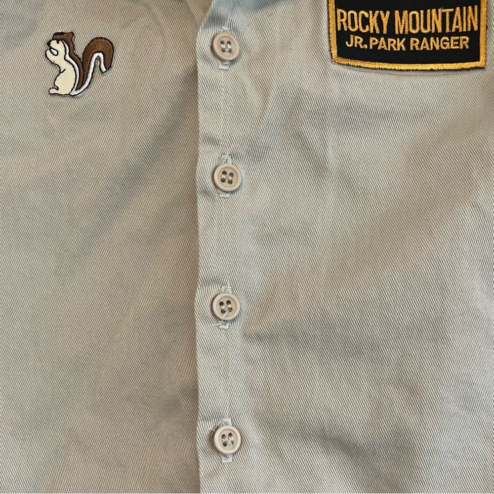 Rocky Mountain Jr Park Ranger 24M Toddler Button Up Tan Souvenir Shirt - Picture 6 of 6